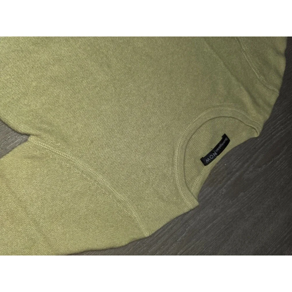 Women's Bloomingsdale's Now Sage Green Chartreuse Cashmere short sleeve Top  S